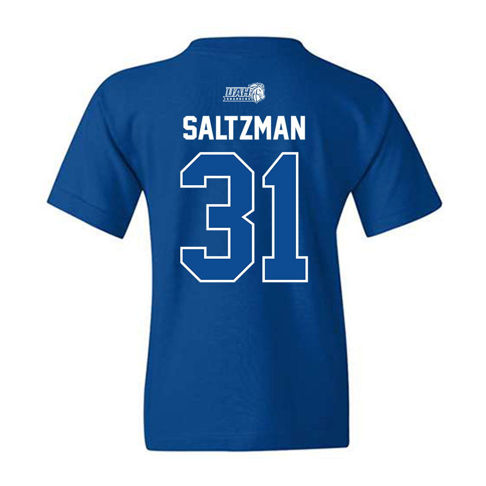UAH - NCAA Baseball : Blake Saltzman - Classic Shersey Youth T-Shirt-1
