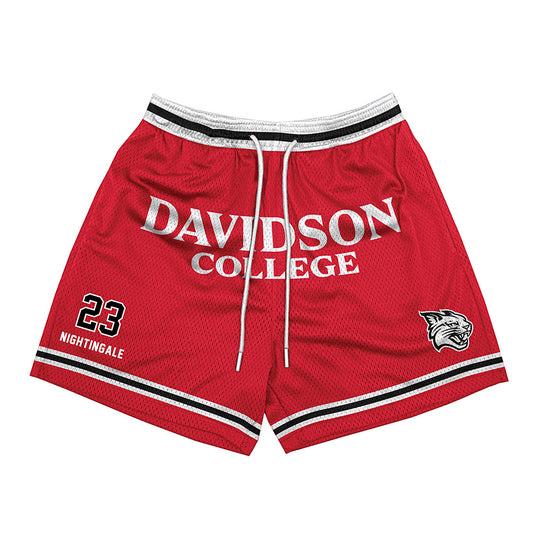 Davidson - NCAA Women's Basketball : Asha Nightingale - Red Shorts-0
