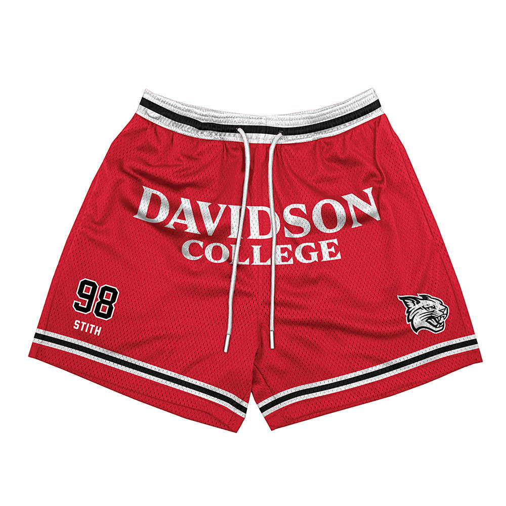 Davidson - NCAA Football : Jeramy Stith - Red Shorts-0