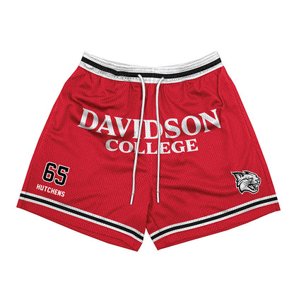 Davidson - NCAA Football : Russell Hutchens - Red Shorts-0