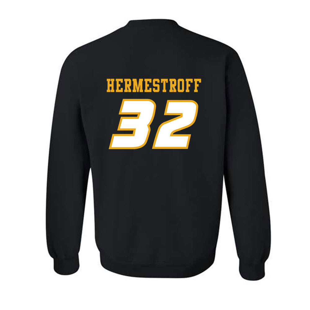 Missouri - NCAA Football : Maddux Hermestroff - STP Black Crewneck Sweatshirt-1