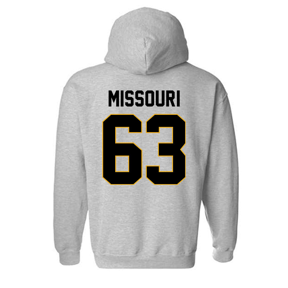 Missouri - NCAA Football : Chace Missouri - STP Grey Hooded Sweatshirt-1