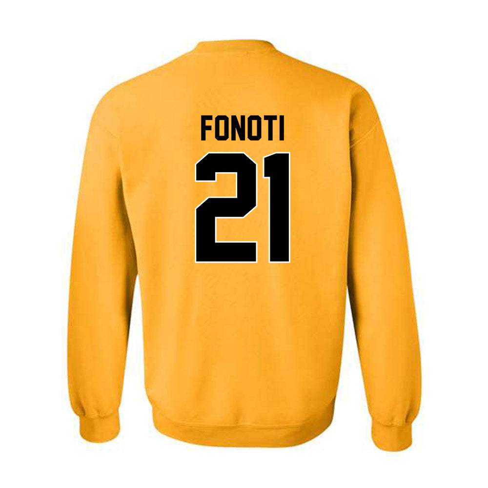Missouri - NCAA Football : Malae Fonoti - STP Gold Crewneck Sweatshirt-1