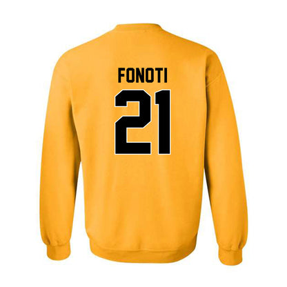 Missouri - NCAA Football : Malae Fonoti - STP Gold Crewneck Sweatshirt-1