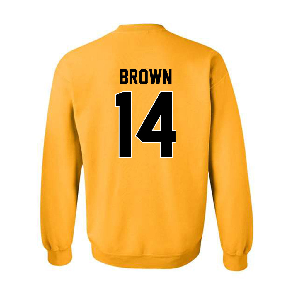Missouri - NCAA Football : Brett Brown - STP Gold Crewneck Sweatshirt-1