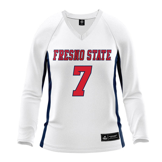 Fresno State - NCAA Women's Volleyball : Brooklyn Washington - White Volleyball Jersey-0