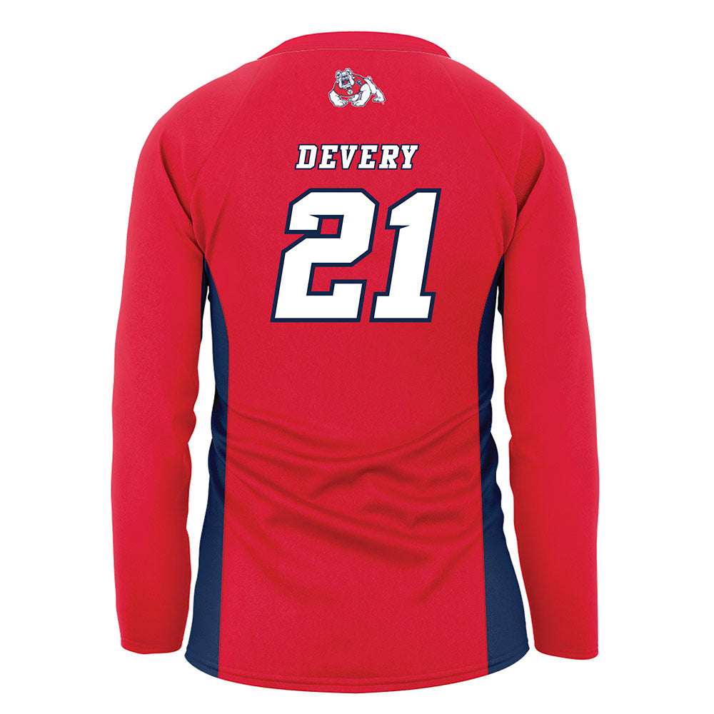 Fresno State - NCAA Women's Volleyball : Kiley Devery - Red Volleyball Jersey-1