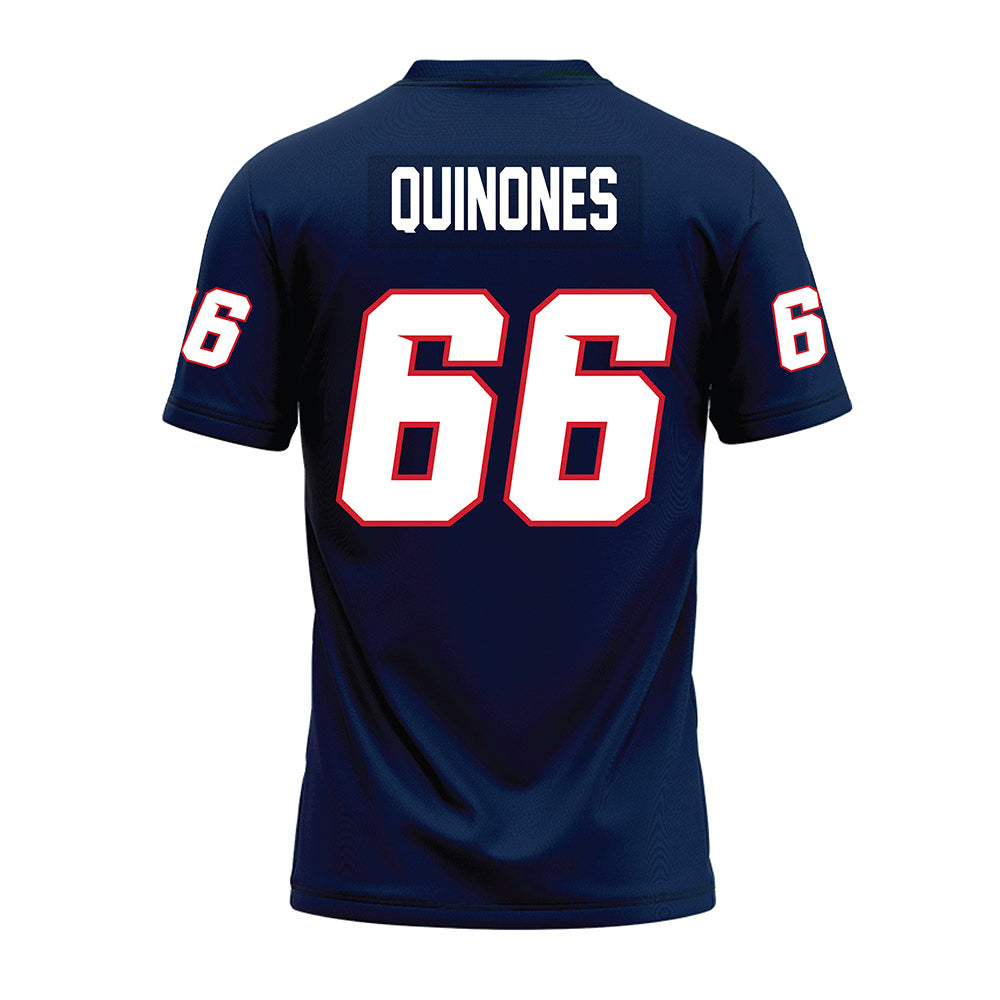 Fresno State - NCAA Football : Gino Quinones - Navy Premium Football Jersey-1