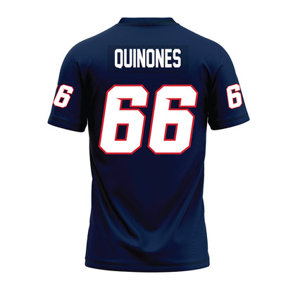 Fresno State - NCAA Football : Gino Quinones - Navy Premium Football Jersey-1