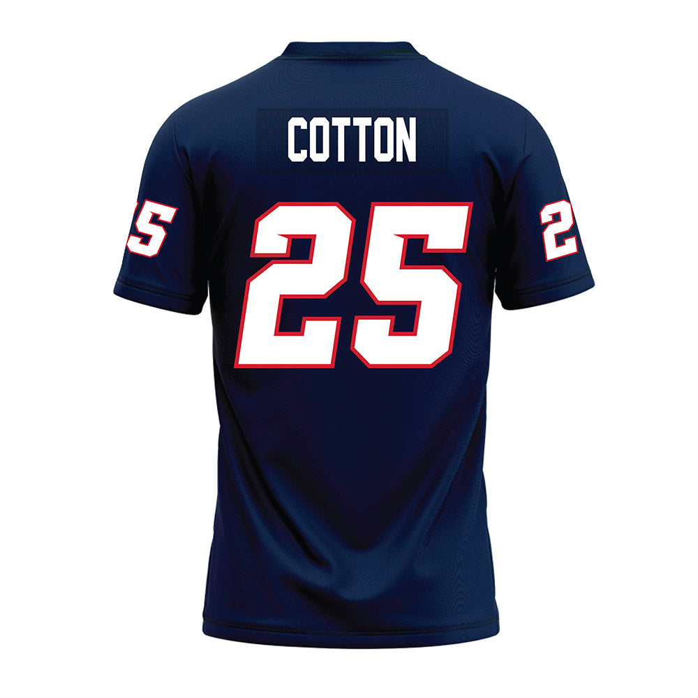 Fresno State - NCAA Football : Keynan Cotton - Navy Premium Football Jersey-1