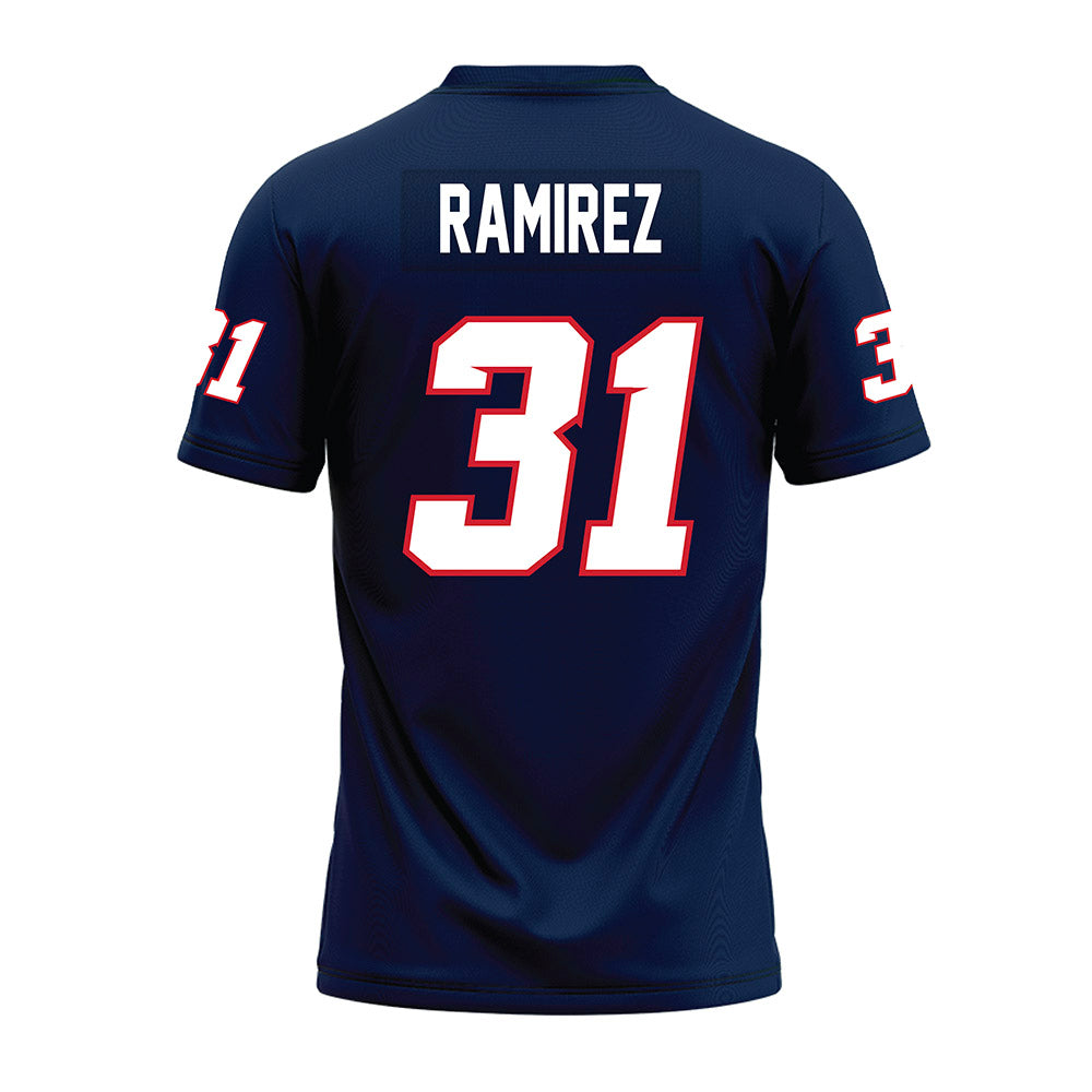 Fresno State - NCAA Football : Brandon Ramirez - Navy Premium Football Jersey-1