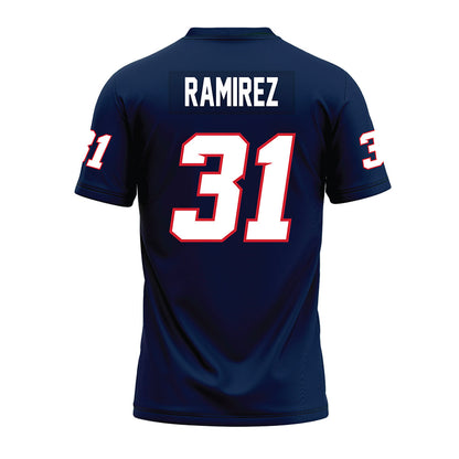 Fresno State - NCAA Football : Brandon Ramirez - Navy Premium Football Jersey-1