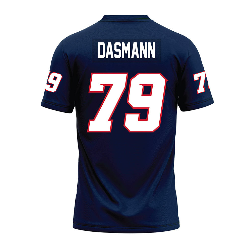 Fresno State - NCAA Football : Ethan Dasmann - Navy Premium Football Jersey-1