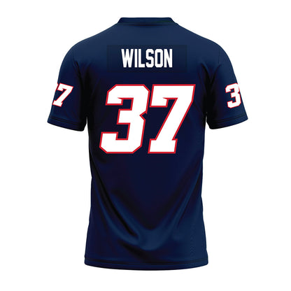 Fresno State - NCAA Football : Ryan Wilson - Navy Premium Football Jersey-1