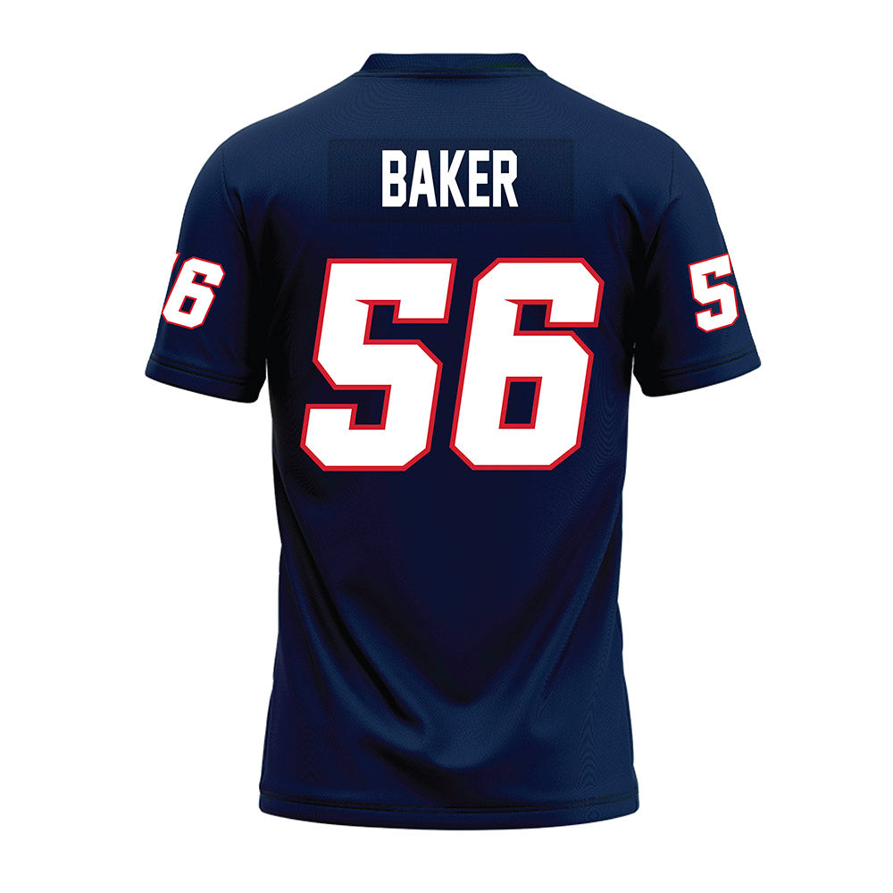 Fresno State - NCAA Football : Ben Baker - Navy Premium Football Jersey-1