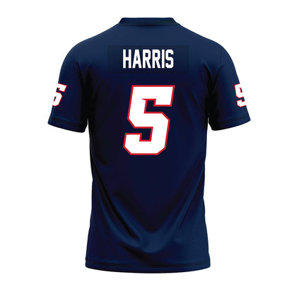 Fresno State - NCAA Football : Simeon Harris - Navy Premium Football Jersey-1