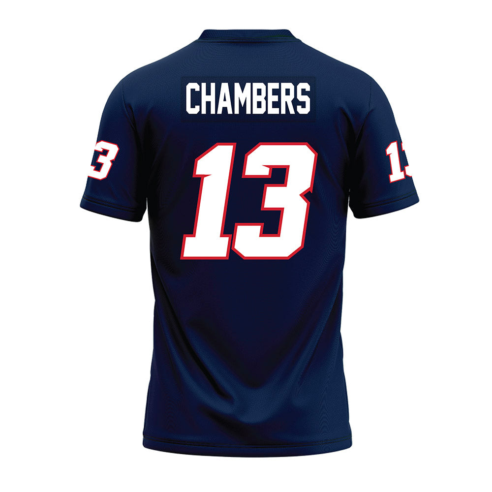Fresno State - NCAA Football : Jacob Chambers - Navy Premium Football Jersey-1
