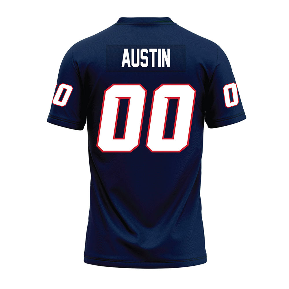 Fresno State - NCAA Football : Sylas Austin - Navy Premium Football Jersey-1