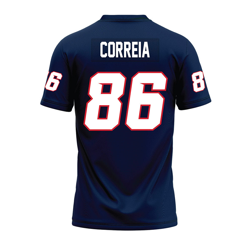 Fresno State - NCAA Football : Gavin Correia - Navy Premium Football Jersey-1