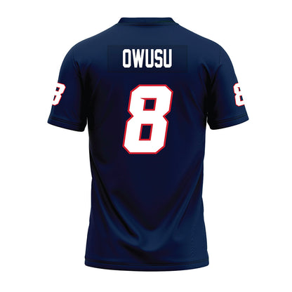 Fresno State - NCAA Football : Martin Owusu - Navy Premium Football Jersey-1