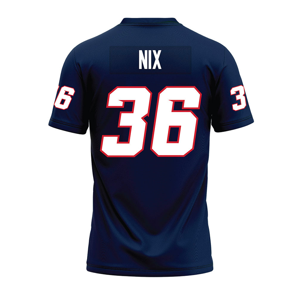 Fresno State - NCAA Football : Tommy Nix - Navy Premium Football Jersey