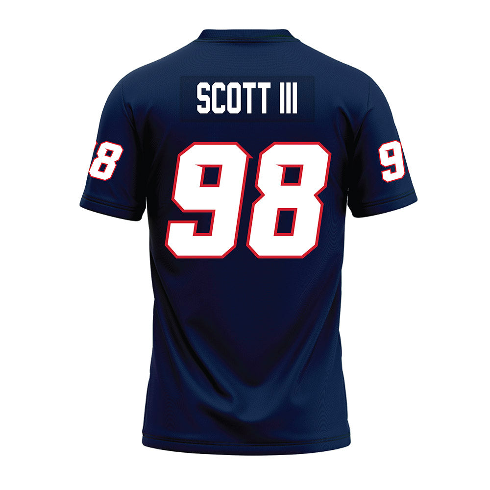 Fresno State - NCAA Football : Steven Scott III - Navy Premium Football Jersey-1