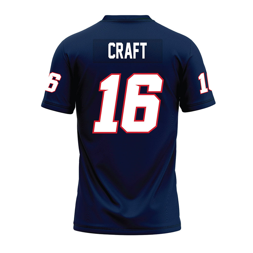 Fresno State - NCAA Football : Jonathan Craft - Navy Premium Football Jersey-1