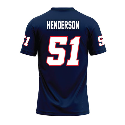 Fresno State - NCAA Football : Braylan Henderson - Navy Premium Football Jersey-1