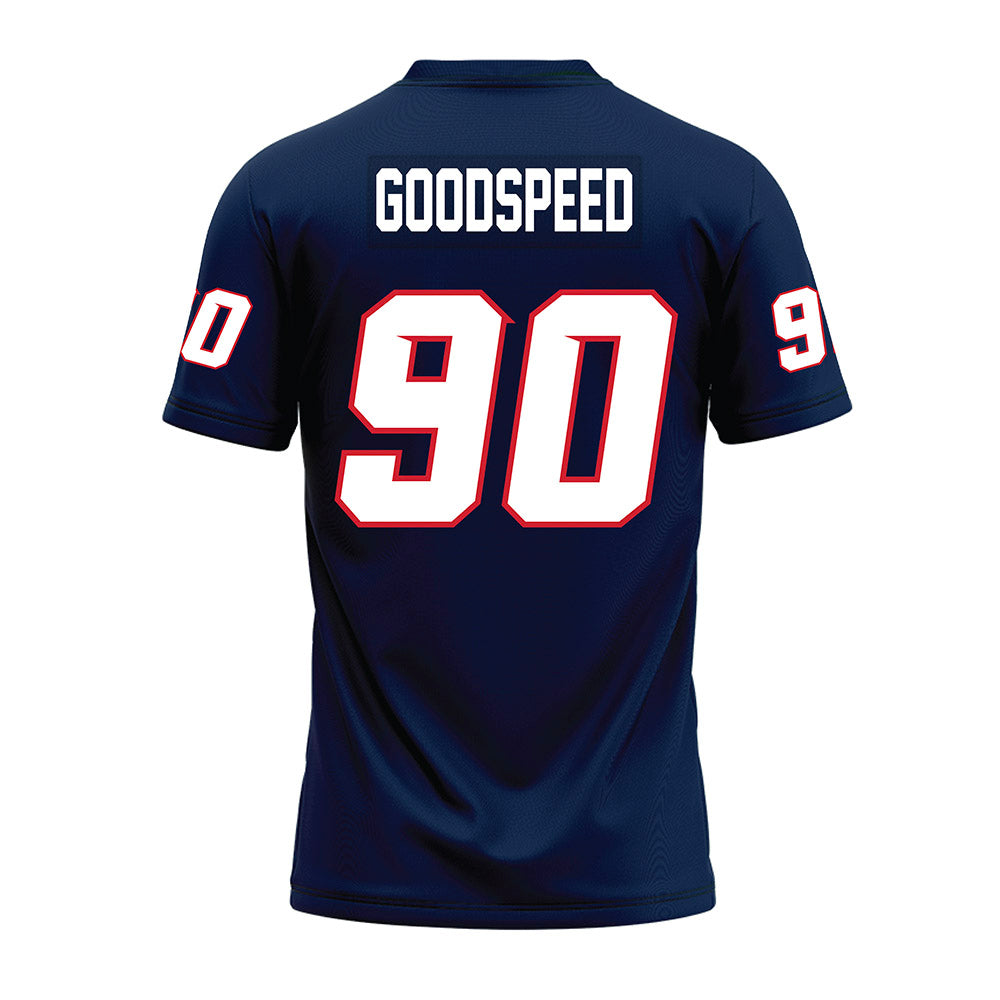 Fresno State - NCAA Football : Logan Goodspeed - Navy Premium Football Jersey-1