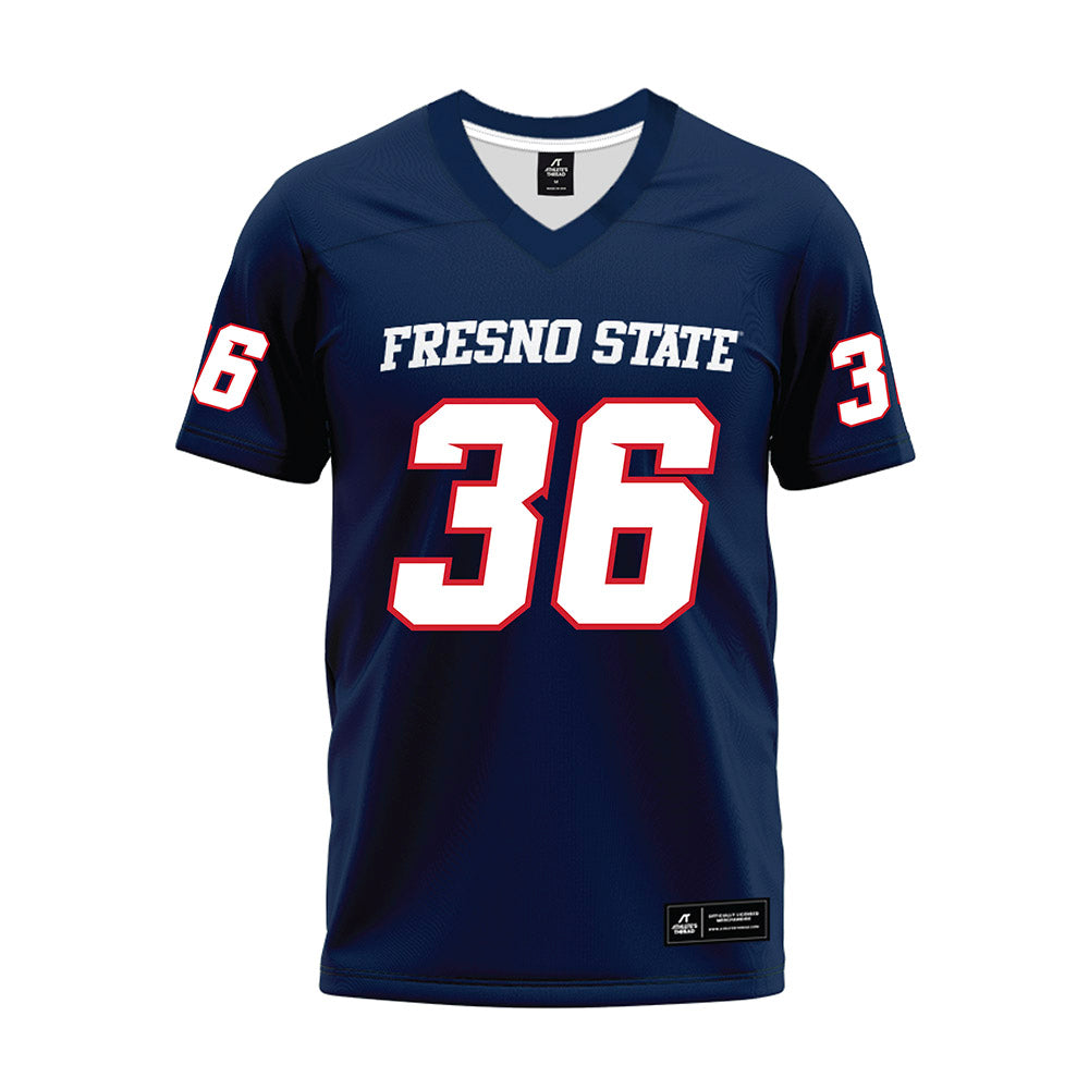 Fresno State - NCAA Football : Tommy Nix - Navy Premium Football Jersey