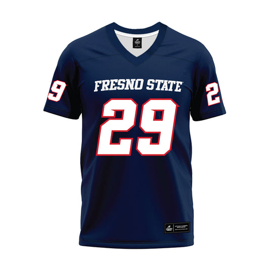 Fresno State - NCAA Football : Jaden Carrillo - Navy Premium Football Jersey-0