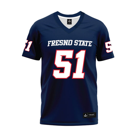 Fresno State - NCAA Football : Braylan Henderson - Navy Premium Football Jersey-0