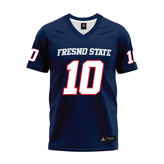 Fresno State - NCAA Football : Kvion Thunderbird - Navy Premium Football Jersey-0