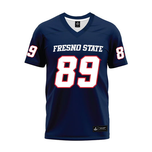 Fresno State - NCAA Football : Brock Lium - Navy Premium Football Jersey-0