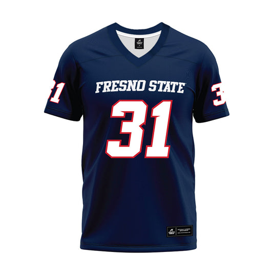 Fresno State - NCAA Football : Brandon Ramirez - Navy Premium Football Jersey-0