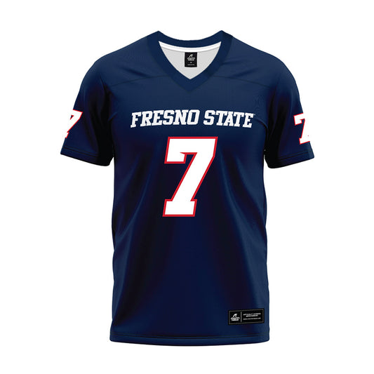 Fresno State - NCAA Football : Loyall Mouzon - Navy Premium Football Jersey-0