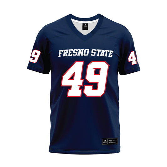 Fresno State - NCAA Football : Clay Lawrence - Navy Premium Football Jersey-0