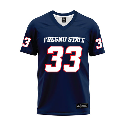 Fresno State - NCAA Football : Maddox Merrill - Navy Premium Football Jersey-0