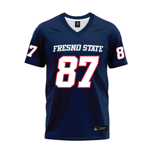 Fresno State - NCAA Football : Jake Appleget - Navy Premium Football Jersey-0