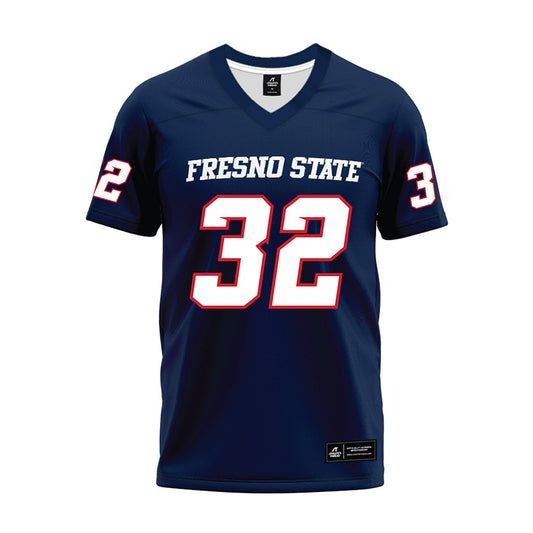 Fresno State - NCAA Football : Ryan Lewis - Navy Premium Football Jersey-0