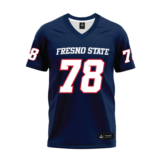 Fresno State - NCAA Football : Marquise Thorpe-Taylor - Navy Premium Football Jersey-0