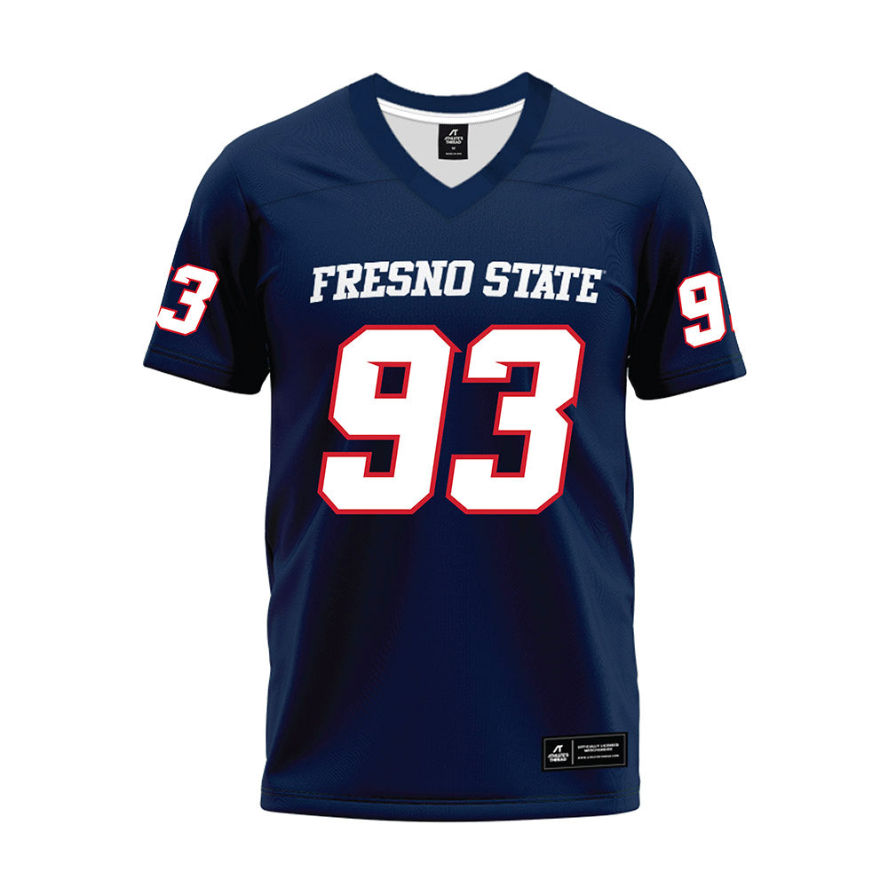 Fresno State - NCAA Football : Bryson Harrington - Navy Premium Football Jersey-0