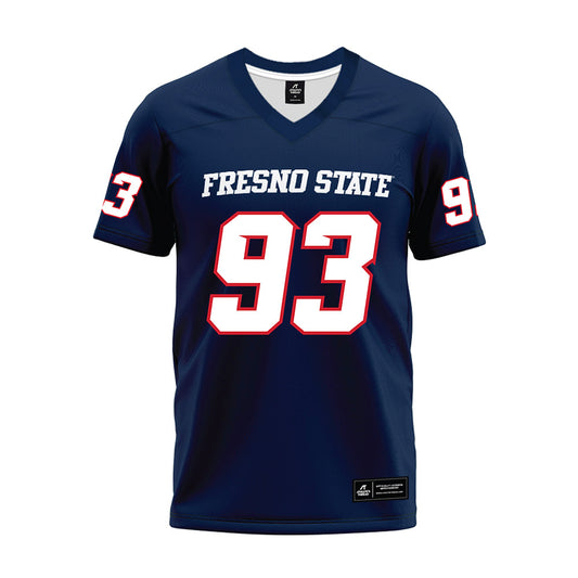 Fresno State - NCAA Football : Bryson Harrington - Navy Premium Football Jersey-0