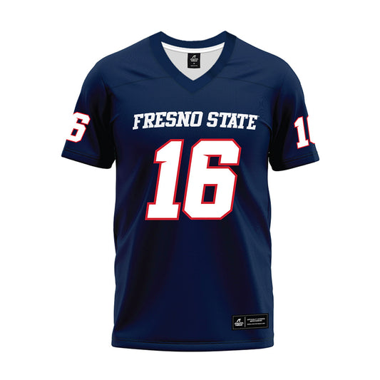 Fresno State - NCAA Football : Jonathan Craft - Navy Premium Football Jersey-0