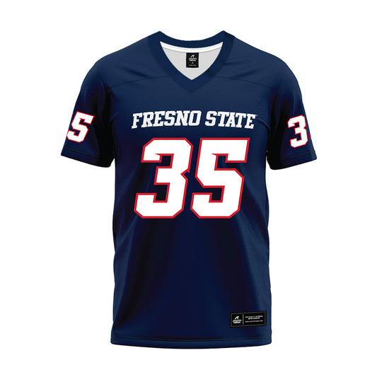 Fresno State - NCAA Football : Sebastien Boydell - Navy Premium Football Jersey-0