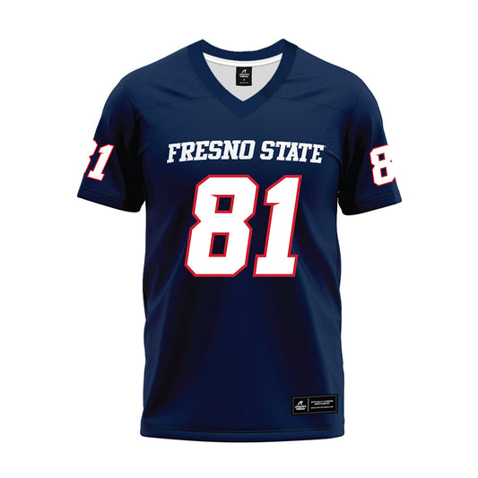 Fresno State - NCAA Football : Xavier Owens - Navy Premium Football Jersey-0