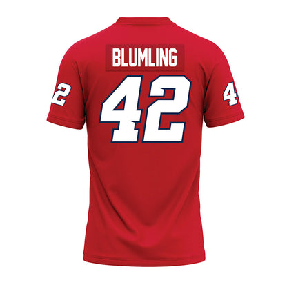 Fresno State - NCAA Football : Lucas Blumling - Red Premium Football Jersey-1