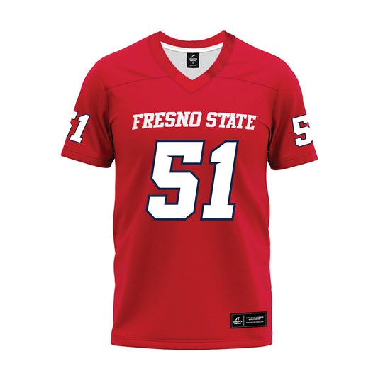 Fresno State - NCAA Football : Braylan Henderson - Red Premium Football Jersey-0