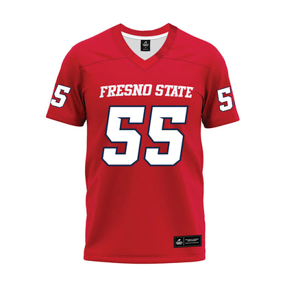 Fresno State - NCAA Football : Brendan Huddleston - Red Premium Football Jersey-0