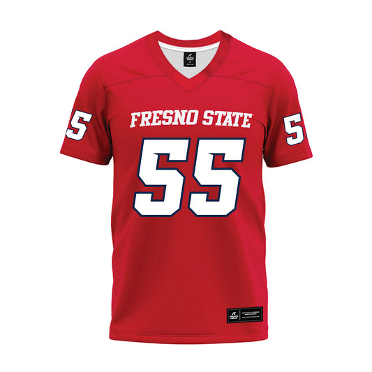 Fresno State - NCAA Football : Brendan Huddleston - Red Premium Football Jersey-0